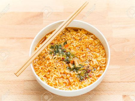 Instant Noodles with chopstick